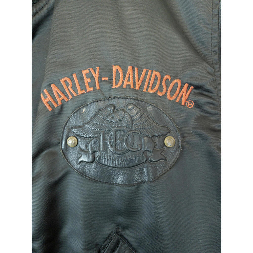 Harley-Davidson Hog Bomber Jacket Embroidered Liv… - image 3
